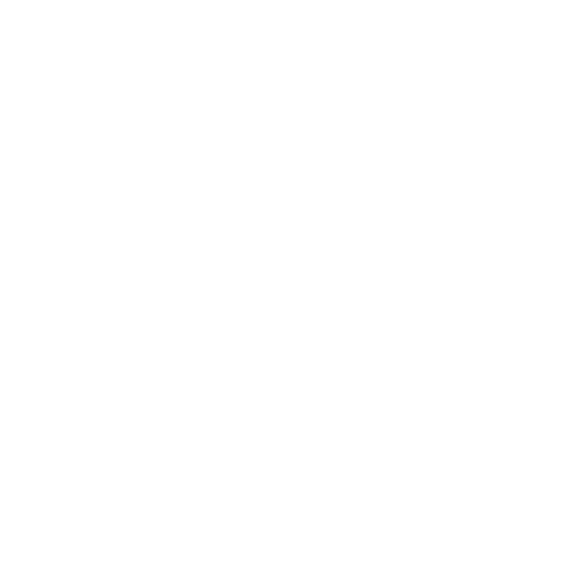 White geometric flower design with interlocking circular shapes on a transparent background